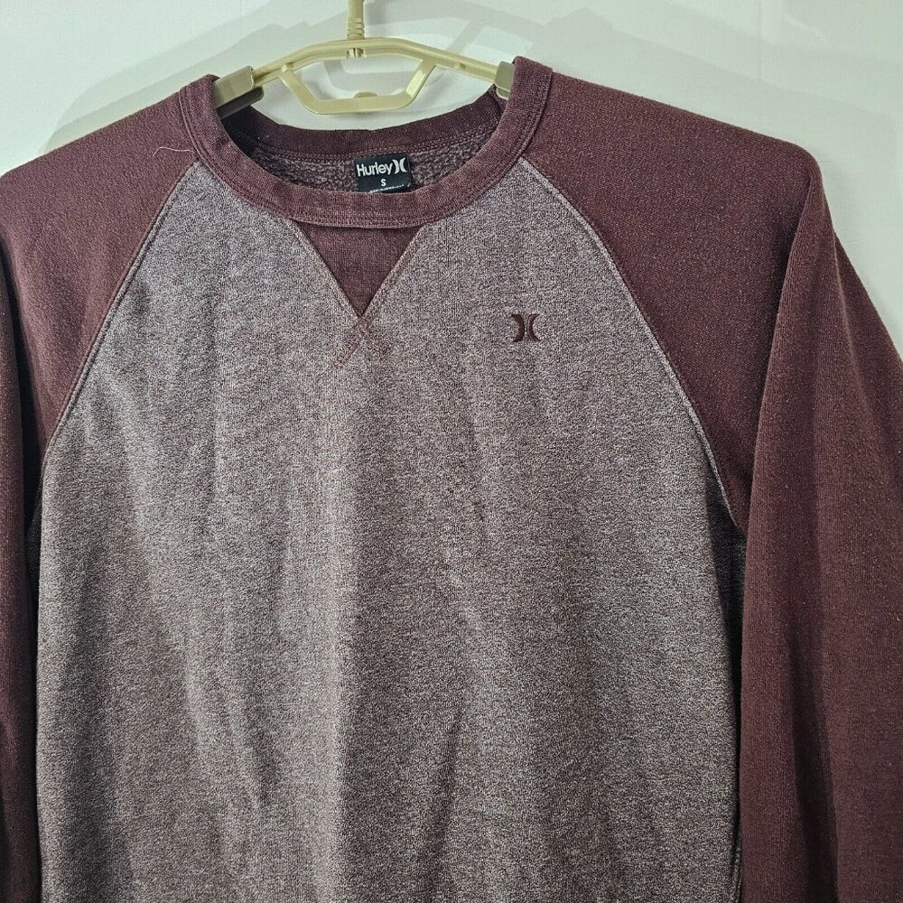 Hurley Sweater Mens Small Red Long Sleeve Crew Neck Thermal Shirt Skater - Picture 3 of 12